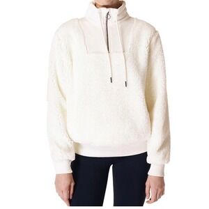 Sweaty Betty Sherpa Quarter Zip Pullover Size Small (4-6)